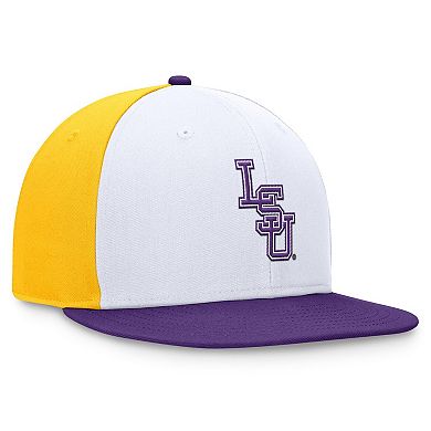 Men's Top of the World White/Purple LSU Tigers Tri-Tone Heritage Collector Fitted Hat