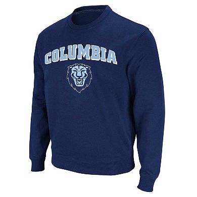 Men's Colosseum Navy Columbia University Arch & Logo Pullover Sweatshirt