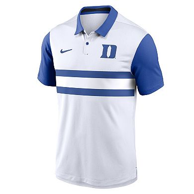 Men's Nike White Duke Blue Devils Primetime Campus Vapor Performance Polo