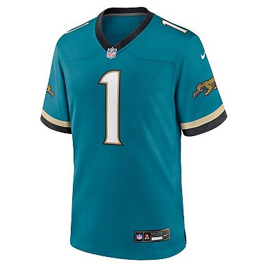 Men's Nike Travis Etienne Jr Teal Jacksonville Jaguars Prowler Throwback Player Game Jersey