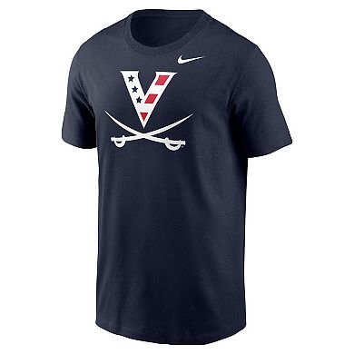Men's Nike Navy Virginia Cavaliers Red White & Hoo Logo T-Shirt