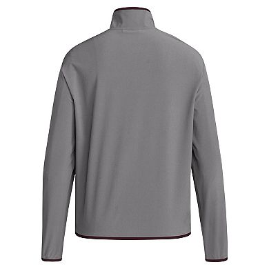 Men's adidas Gray Texas A&M Aggies 2024 Coaches Sideline Half-Zip Jacket