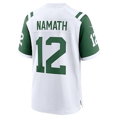 Men s Nike Joe Namath White New York Jets Classic Alternate Retired Player Game Jersey