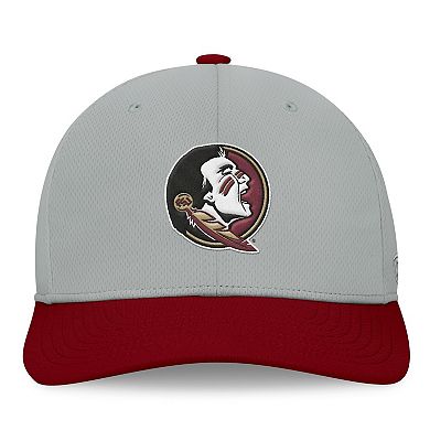 Men's Top of the World Gray/Garnet Florida State Seminoles Mick Flex Hat