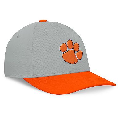 Men's Top of the World Gray/Orange Clemson Tigers Mick Flex Hat