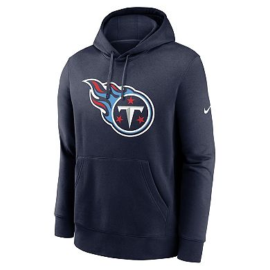 Men's Nike Navy Tennessee Titans Club Logo Pullover Hoodie