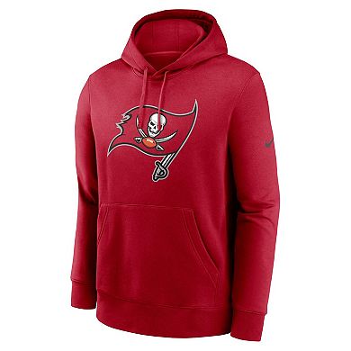 Men's Nike Red Tampa Bay Buccaneers Club Logo Pullover Hoodie
