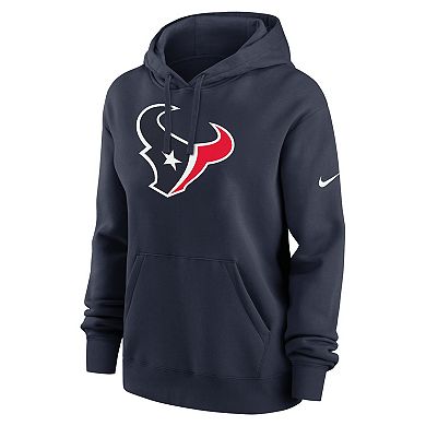 Women's Nike Navy Houston Texans Club Fleece Pullover Hoodie
