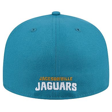 Men's New Era Teal Jacksonville Jaguars Throwback Logo Omaha 59FIFTY Fitted Hat