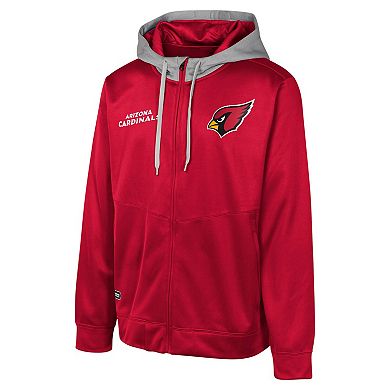 Men's Cardinal Arizona Cardinals Replay Fashion Graphic Full-Zip Hoodie Jacket