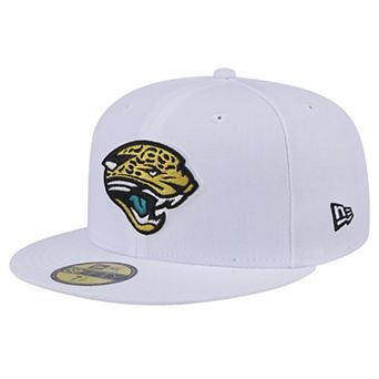 Men's New Era White Jacksonville Jaguars Throwback Logo Omaha 59FIFTY Fitted Hat