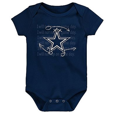 Newborn & Infant Dallas Cowboys Team Starter 3-Pack Bodysuit Set