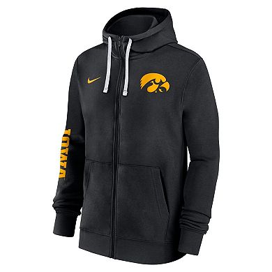 Men's Nike Black Iowa Hawkeyes 2024 Sideline Full-Zip Hoodie