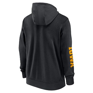 Men's Nike Black Iowa Hawkeyes 2024 Sideline Full-Zip Hoodie