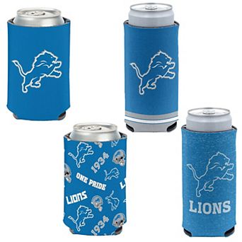 WinCraft Detroit Lions 4-Pack 12oz. Can & Slim Can Cooler Set