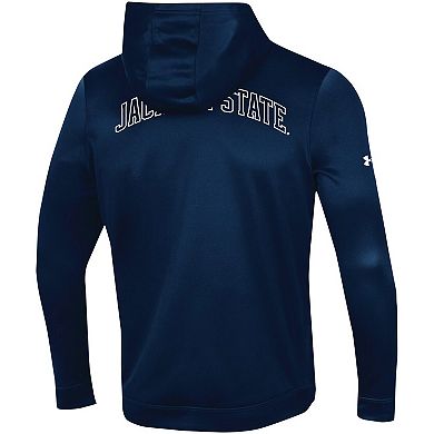 Men's Under Armour Navy Jackson State Tigers 2023 Sideline Steiner Pullover Hoodie