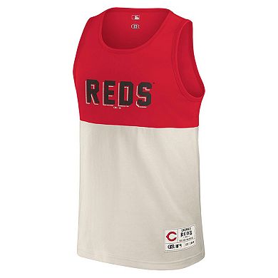 Men's Darius Rucker Collection by Fanatics Red Cincinnati Reds Colorblock Tank Top