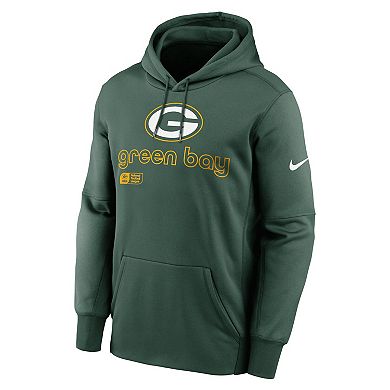 Men's Nike Green Green Bay Packers Performance Pullover Hoodie