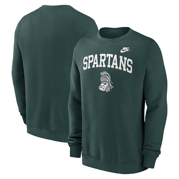 【Nike】Michigan State Spartans Legacy Retro Pullover Hoodie Men's Nike Olive Michigan State Spartans Military Pack Club