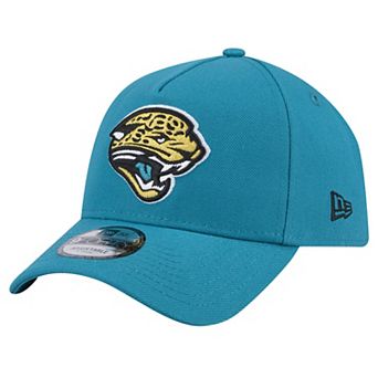 Men's New Era Teal Jacksonville Jaguars Throwback Logo Standard A-Frame 9FORTY Adjustable Hat