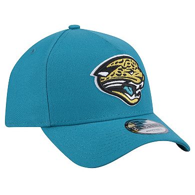 Men's New Era Teal Jacksonville Jaguars Throwback Logo Standard A-Frame 9FORTY Adjustable Hat