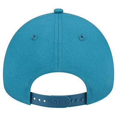 Men's New Era Teal Jacksonville Jaguars Throwback Logo Standard A-Frame 9FORTY Adjustable Hat