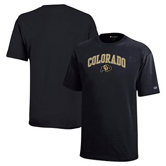 Youth Champion Black Colorado Buffaloes Arch Over Logo T-Shirt