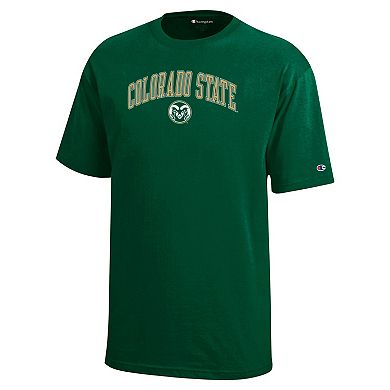 Youth Champion Green Colorado State Rams Arch Over Logo T-Shirt