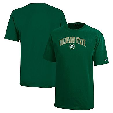 Youth Champion Green Colorado State Rams Arch Over Logo T-Shirt