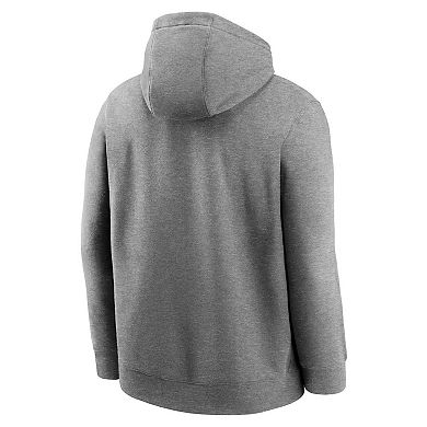 Men's Nike Heather Gray Seattle Seahawks Rewind Club Logo Pullover Hoodie