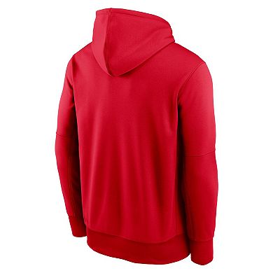 Men's Nike Scarlet Ohio State Buckeyes Football Icon Performance Fleece Pullover Hoodie
