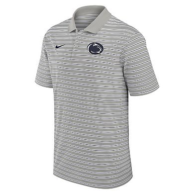 Men's Nike Pewter/White Penn State Nittany Lions Primetime Victory Striped Performance Polo