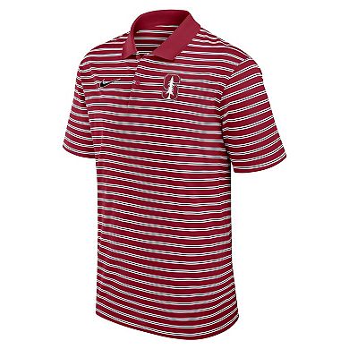 Men's Nike Cardinal/White Stanford Cardinal Primetime Victory Striped Performance Polo
