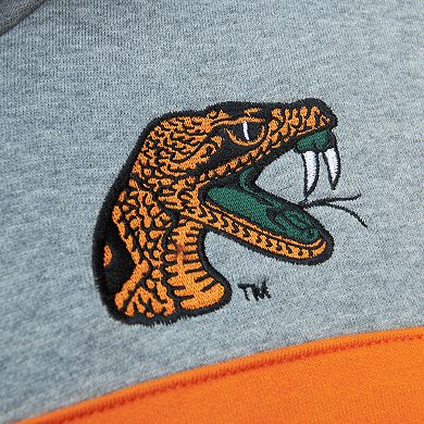 Men's Mitchell & Ness Green Florida A&M Rattlers Head Coach Pullover Hoodie