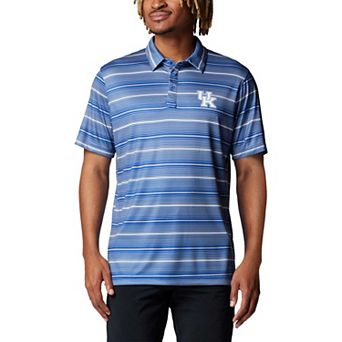 Men's Columbia Royal Kentucky Wildcats PFG Super Terminal Tackle�� Omni-Shade�� Stripe Polo