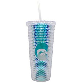 Iowa Hawkeyes 24oz. Iridescent Studded Travel Tumbler with Straw