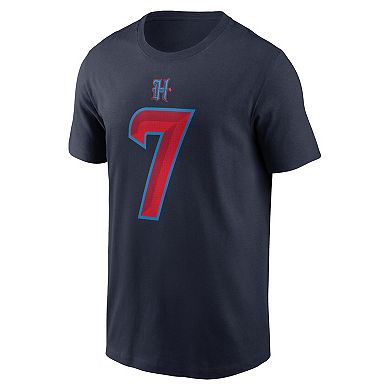 Men's Nike C.J. Stroud Navy Houston Texans Name & Number T-Shirt