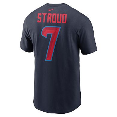 Men's Nike C.J. Stroud Navy Houston Texans Name & Number T-Shirt