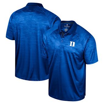 Men's Colosseum Royal Duke Blue Devils Honeycomb Raglan Polo