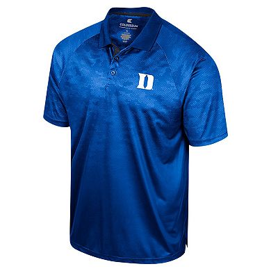 Men's Colosseum Royal Duke Blue Devils Honeycomb Raglan Polo