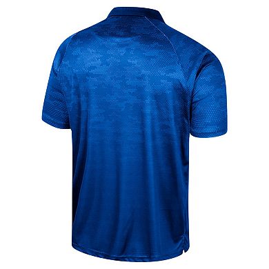 Men's Colosseum Royal Duke Blue Devils Honeycomb Raglan Polo