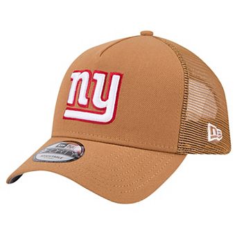Men's New Era Brown New York Giants Color Pack A-Frame Trucker 9FORTY Adjustable Hat