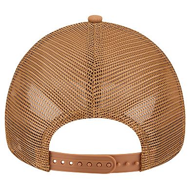 Men's New Era Brown New York Giants Color Pack A-Frame Trucker 9FORTY Adjustable Hat