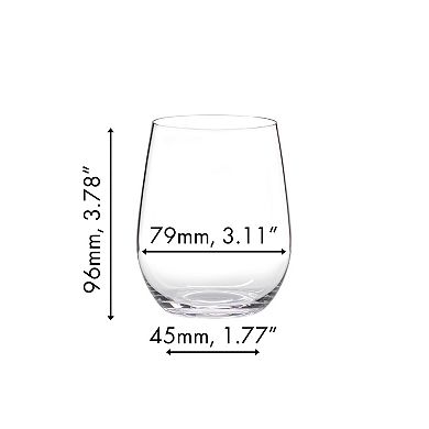 Riedel The O Wine Tumbler Chardonnay/Viognier Wine Glass 4-pc Set