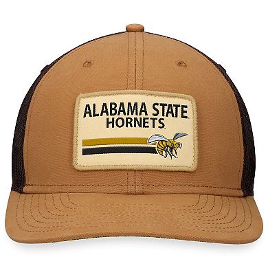 Men's Top of the World Khaki Alabama State Hornets Strive Trucker Adjustable Hat
