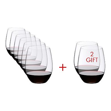 Riedel The O Wine Tumbler Cabernet/Merlot Wine Glass 8-pc Set
