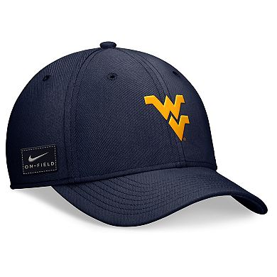 Men's Nike Navy West Virginia Mountaineers 2024 On-Field Swoosh Flex Hat