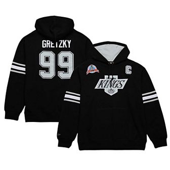 Men's Mitchell & Ness Wayne Gretzky Black Los Angeles Kings 1993 Name & Number Premium Pullover Hoodie