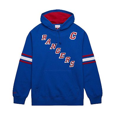 Men's Mitchell & Ness Mark Messier Blue New York Rangers Name & Number Premium Pullover Hoodie