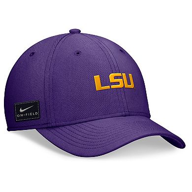 Men's Nike Purple LSU Tigers 2024 On-Field Swoosh Flex Hat